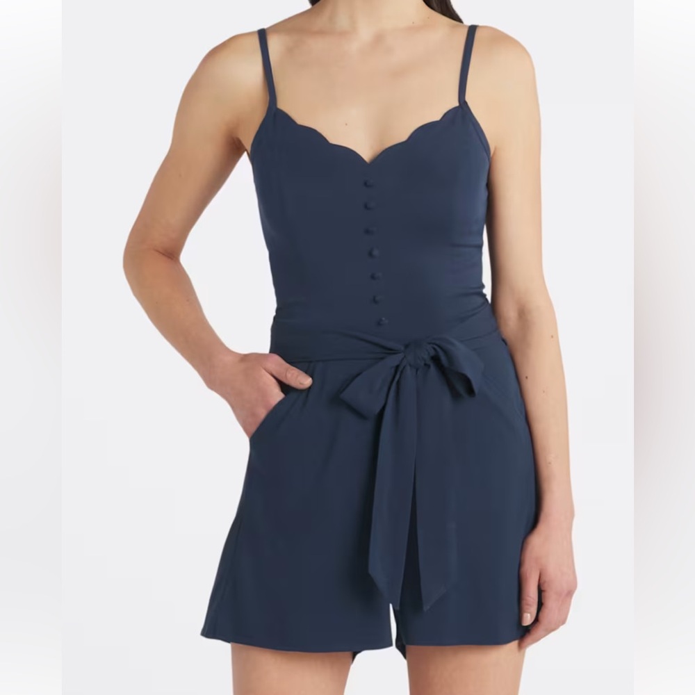 Navy shorts romper